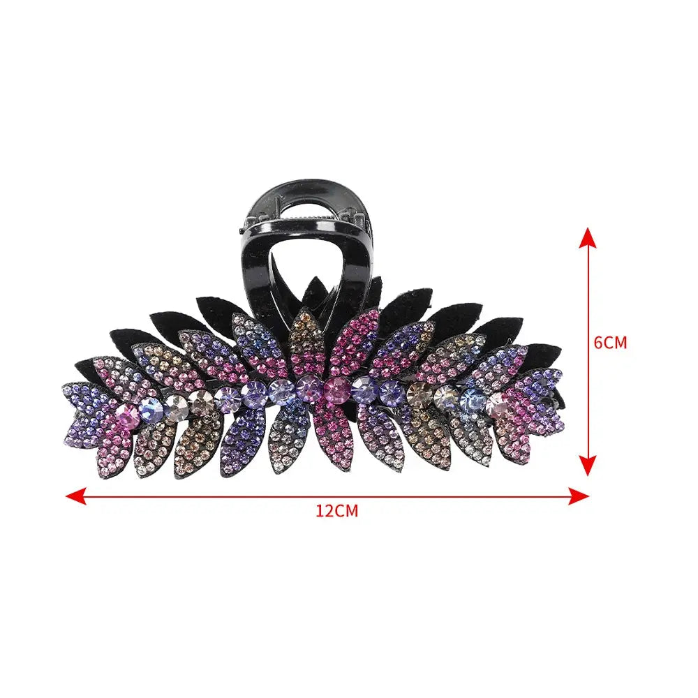 Women Luxury Rhinestone Hair Claws Crab Hairpins Ladies Large Size Ponytail Hair Clips Fashion Hair Accessories free shipping - Loja Mireva