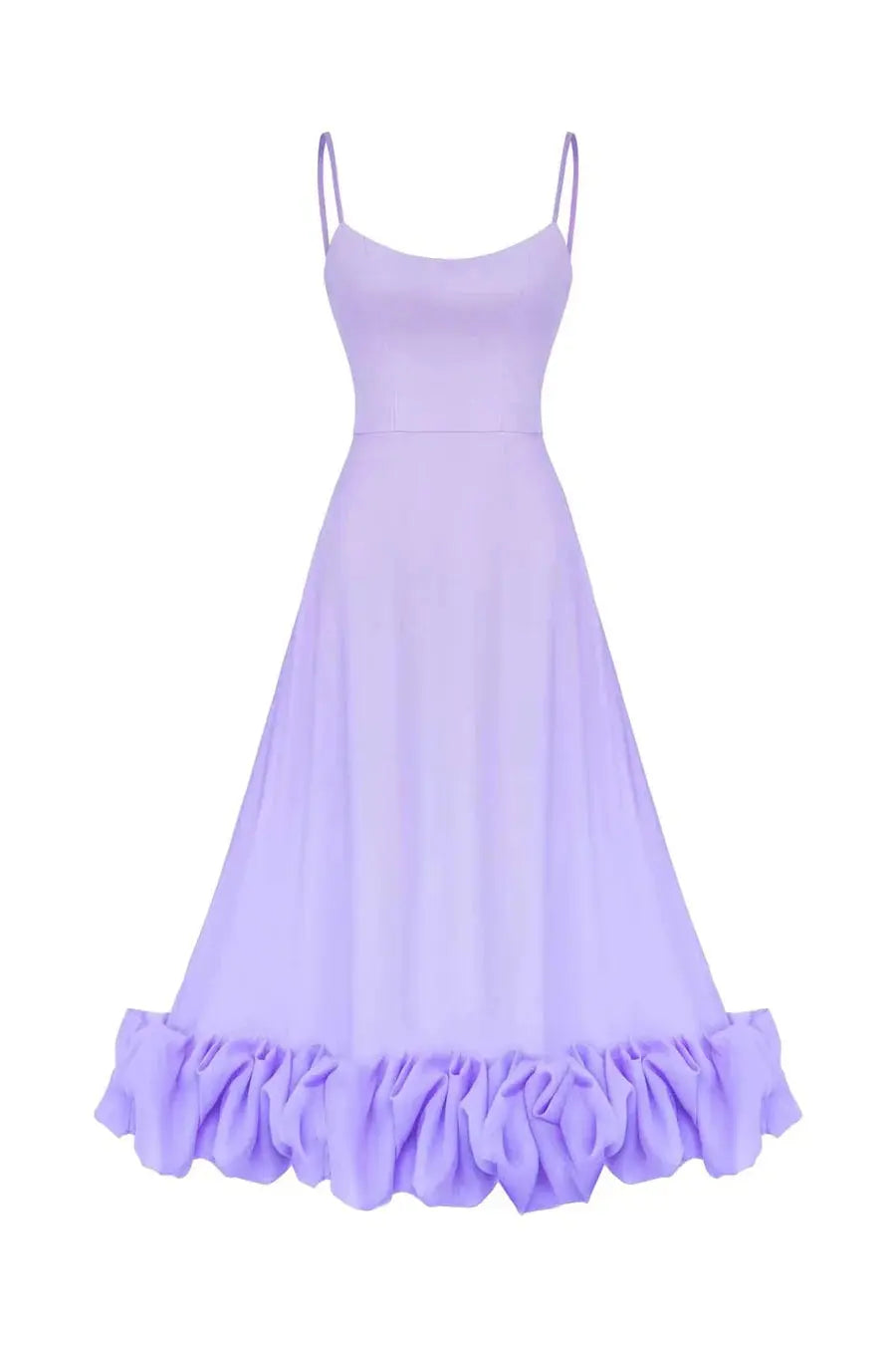 Hepburn Style New Casual Women's Fashion Elegant Long Dress 23 Summer Fashion Strap Square Neck Large Hemline Solid Color Dress - Loja Mireva