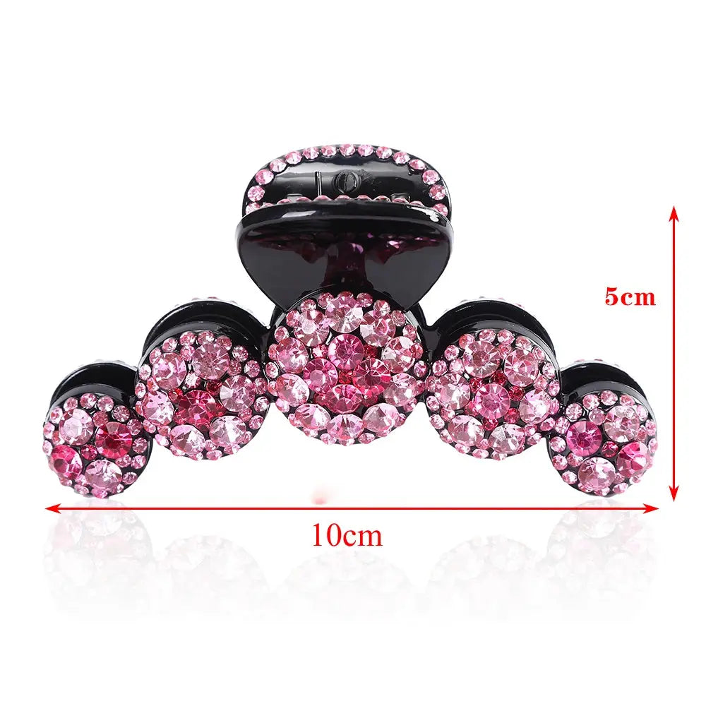 Women Big Rhinestone Hair Claws Crab Hairpins Crystal Hair Clips Barrettes Ponytail Girls Hair Accessories Ornaments Hairgrip - Loja Mireva