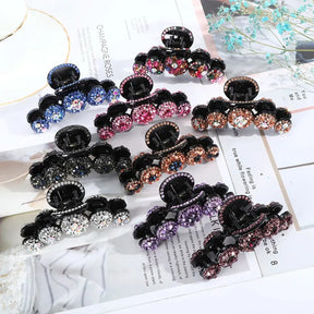 Women Big Rhinestone Hair Claws Crab Hairpins Crystal Hair Clips Barrettes Ponytail Girls Hair Accessories Ornaments Hairgrip - Loja Mireva
