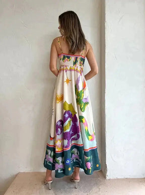 Vestido Midi Estampa Verão - Loja Mireva