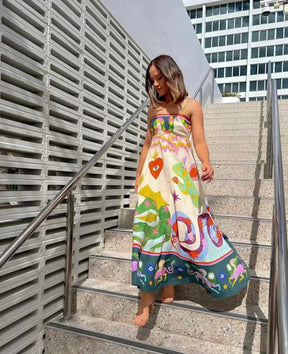Vestido Midi Estampa Verão - Loja Mireva