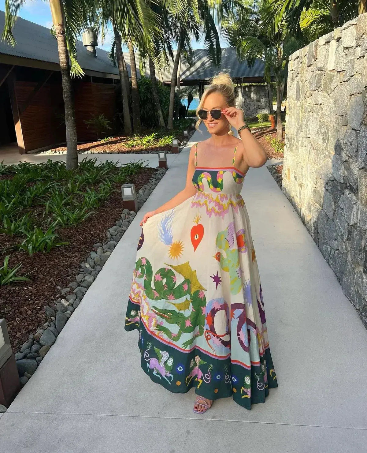 Vestido Midi Estampa Verão - Loja Mireva