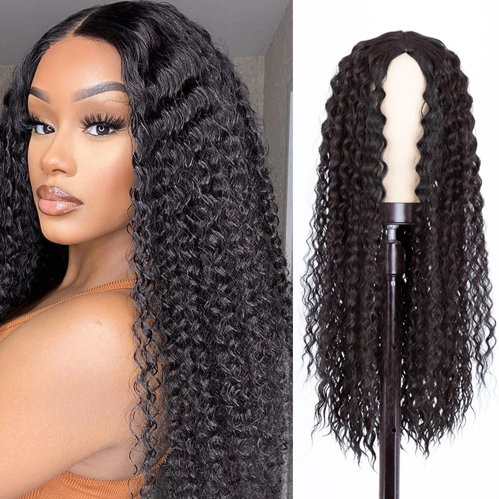 Peruca Cabelo Preto Encaracolado - Loja Mireva