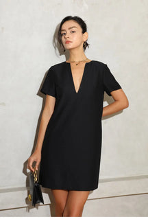 Vestido Alfaiataria de Verão - Decote em V - Loja Mireva