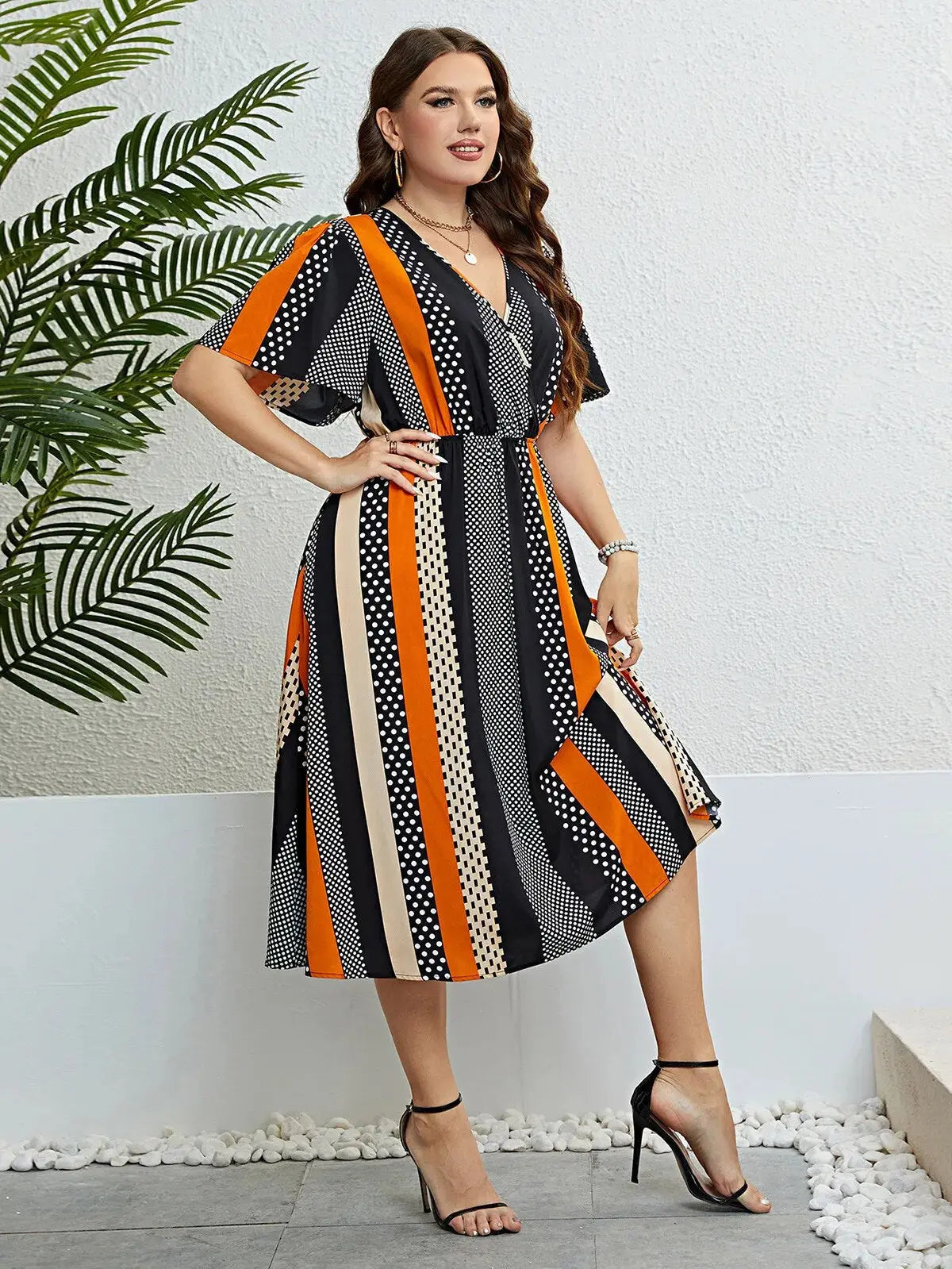 Vestido Plus Size Midi - Loja Mireva