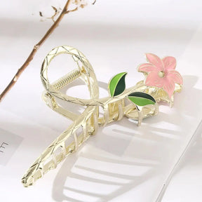 Netizen Korean Edition Exquisite Super Immortal Flower Hairpin Elegant Temperament Female Metal Hairpin Shark Clip Ins - Loja Mireva