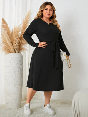 Vestido Plus Size Fashion Preto - Loja Mireva