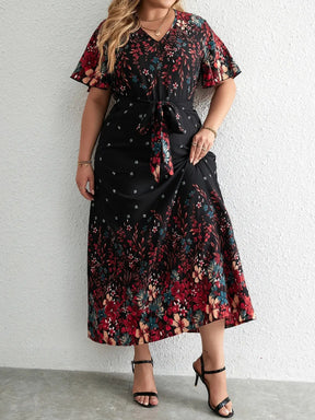 Vestido Plus Size Casual Longo Estampado - Loja Mireva