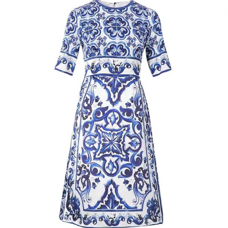 Vestido Estampado Louça Portuguesa - Loja Mireva