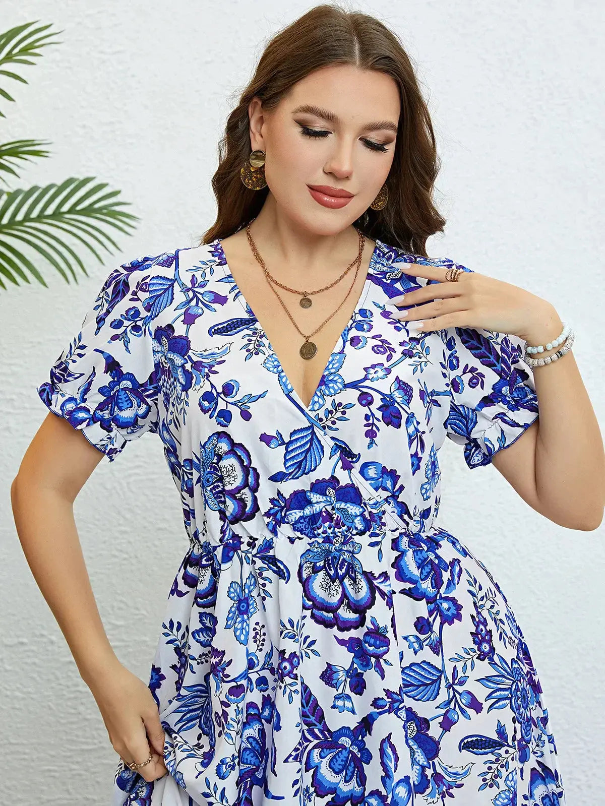 Vestido Plus Size Estampa Portuguesa - Loja Mireva