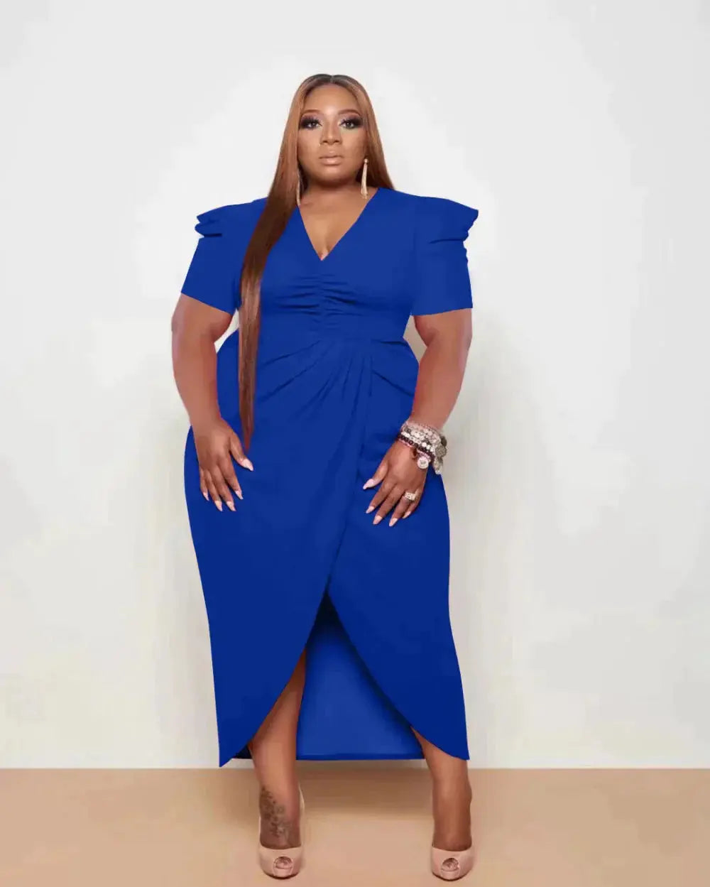 Vestido Plus Size Midi Festa - Loja Mireva