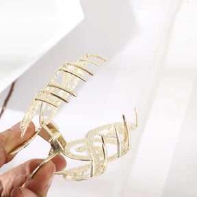 10.5cm Note Hairpin For Women Shiny Color Ponytail Hair Claw Hair Clips Ladies Pearl Rhinestone Butterfly Hair Accessories - Loja Mireva