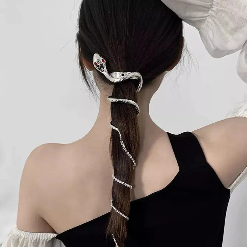 Women Tassel Chain Snake Hair Claw Fashion Crab Clip Elegant Shark Clip Barrette Headdress Hairpin Women Girls Hair Accessories - Loja Mireva