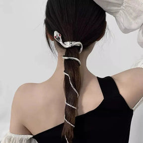 Women Tassel Chain Snake Hair Claw Fashion Crab Clip Elegant Shark Clip Barrette Headdress Hairpin Women Girls Hair Accessories - Loja Mireva