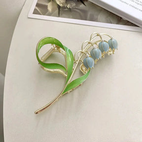 Netizen Korean Edition Exquisite Super Immortal Flower Hairpin Elegant Temperament Female Metal Hairpin Shark Clip Ins - Loja Mireva