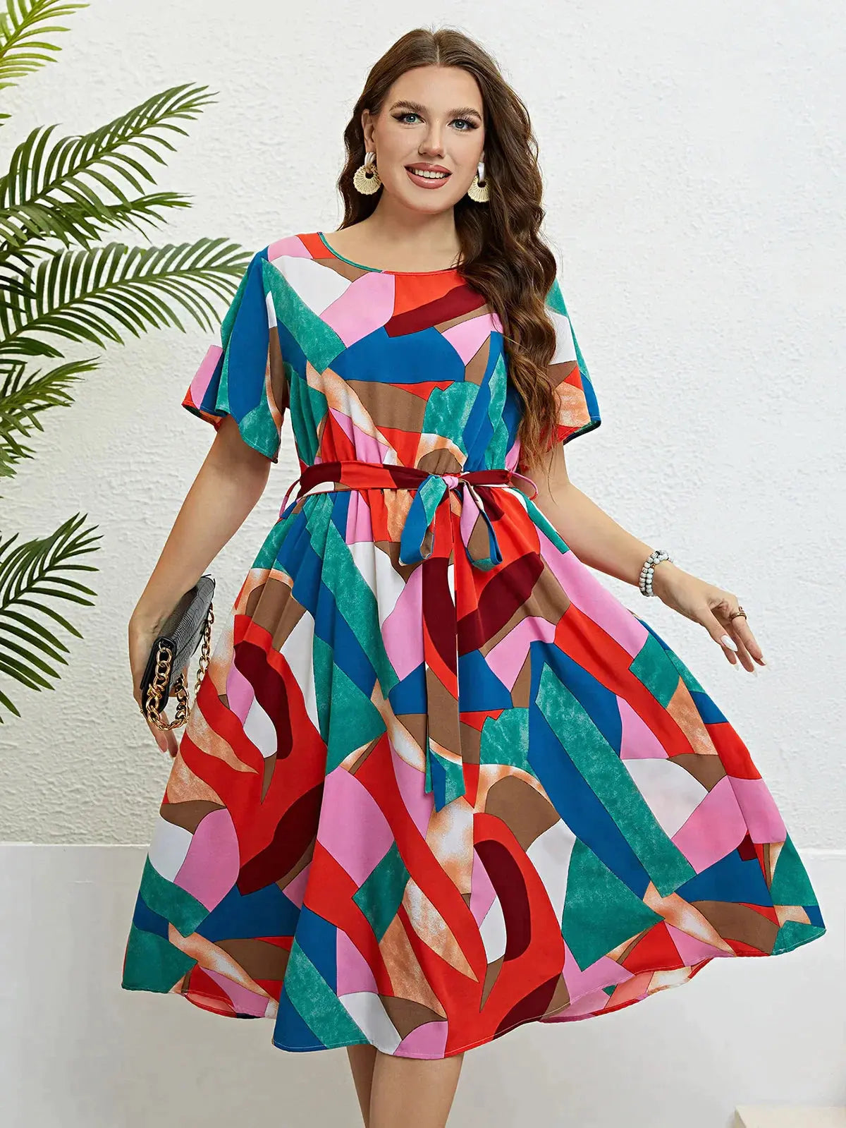 Vestido Plus Size Colorido - Loja Mireva