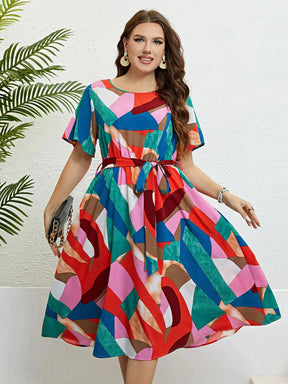 Vestido Plus Size Colorido - Loja Mireva