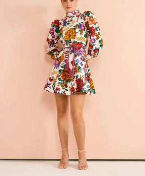 Vestido Mini Alyria - Estampa Floral - Loja Mireva