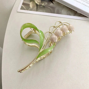 Netizen Korean Edition Exquisite Super Immortal Flower Hairpin Elegant Temperament Female Metal Hairpin Shark Clip Ins - Loja Mireva