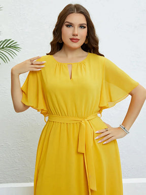 Vestido Plus Size Longuete Amarelo - Loja Mireva