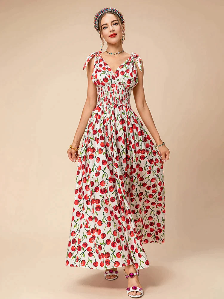 Vestido Longo Doce Cerejeira - Loja Mireva