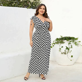 Vestido Plus Size Xadrez - Loja Mireva