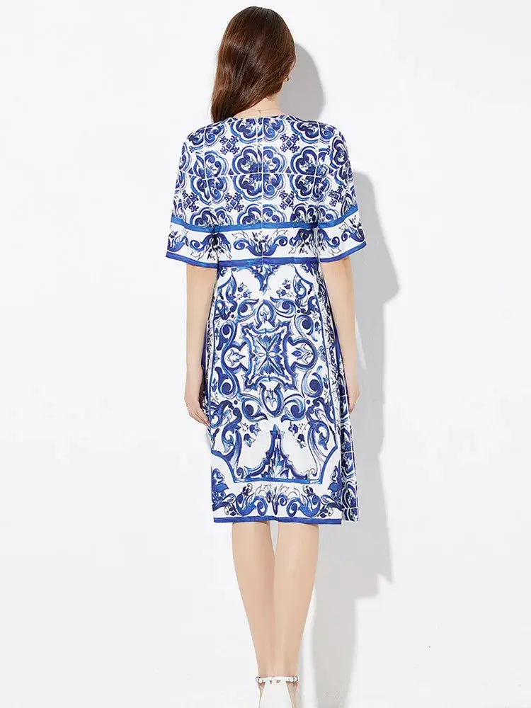 Vestido Estampado Louça Portuguesa - Loja Mireva