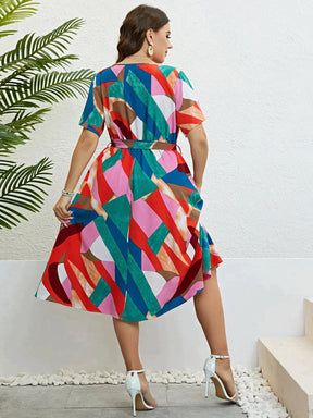 Vestido Plus Size Colorido - Loja Mireva