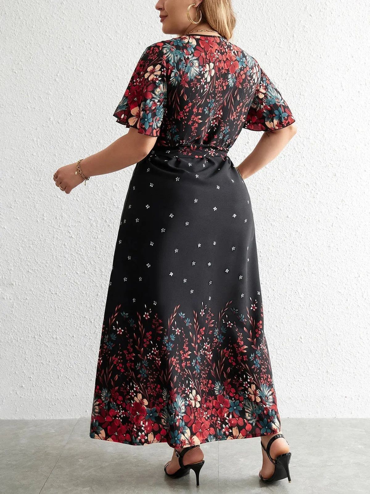 Vestido Plus Size Casual Longo Estampado - Loja Mireva