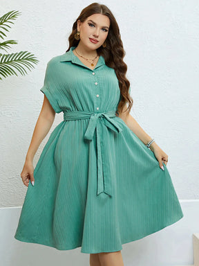 Vestido Plus Size com Botão - Loja Mireva
