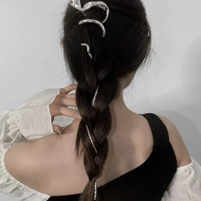 Women Tassel Chain Snake Hair Claw Fashion Crab Clip Elegant Shark Clip Barrette Headdress Hairpin Women Girls Hair Accessories - Loja Mireva