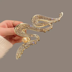 Luxury Large Metal Hair Claw Clip Irregular Hairpins Punk Crystal Hair Crabs Barrettes Vintage Jaw Clips Women Hair Accessories - Loja Mireva
