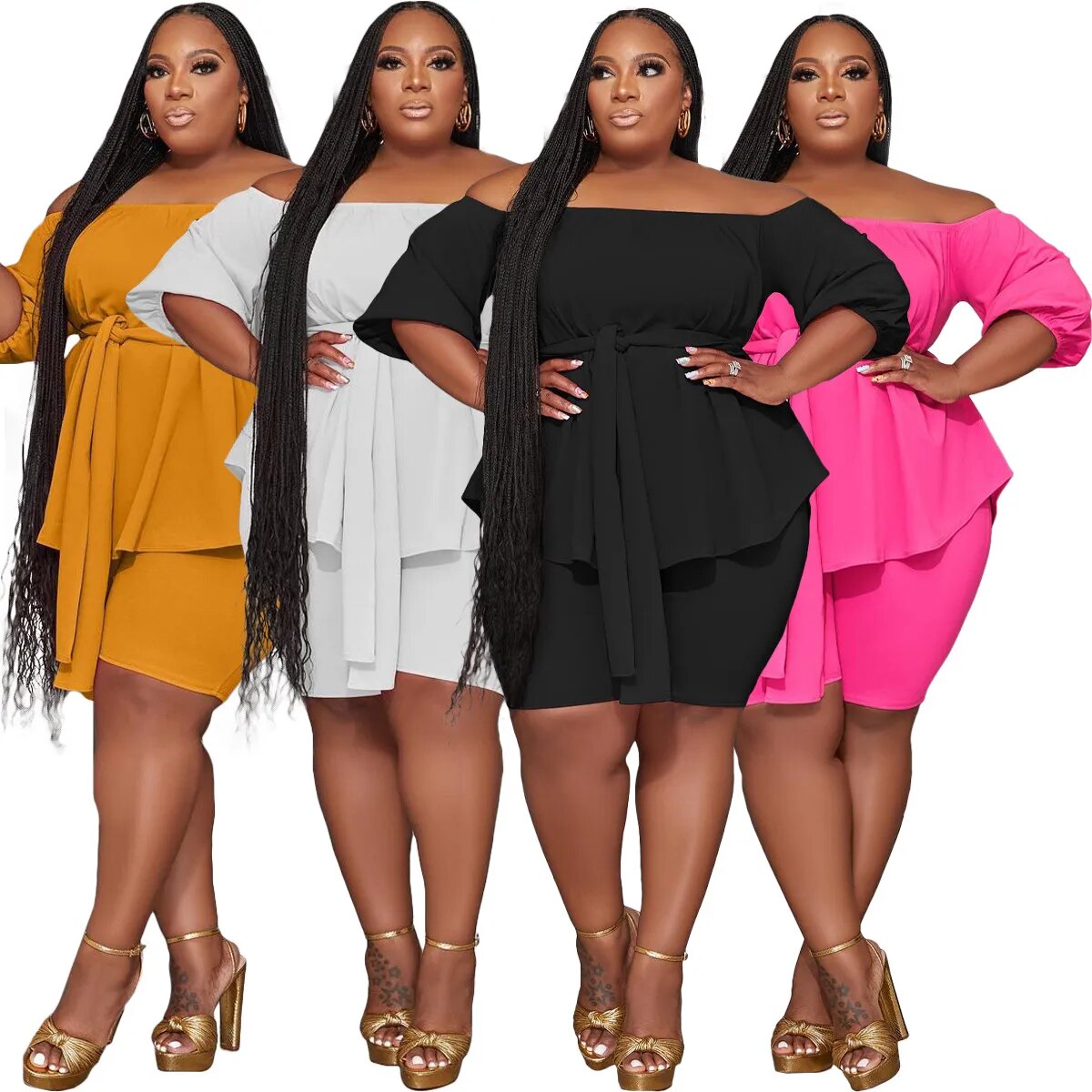 Conjunto Feminino Blusa e Bermuda Plus Size - Loja Mireva