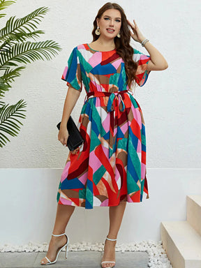 Vestido Plus Size Colorido - Loja Mireva