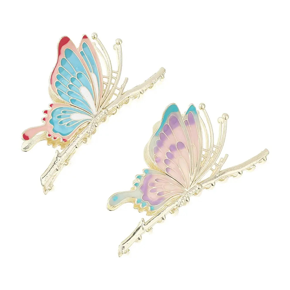 Fashion Butterfly Hair Clip Geometric Hair Claw Grab Metal Hair Accessories For Women Trendy Headwear - Loja Mireva