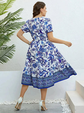 Vestido Plus Size Estampa Portuguesa - Loja Mireva