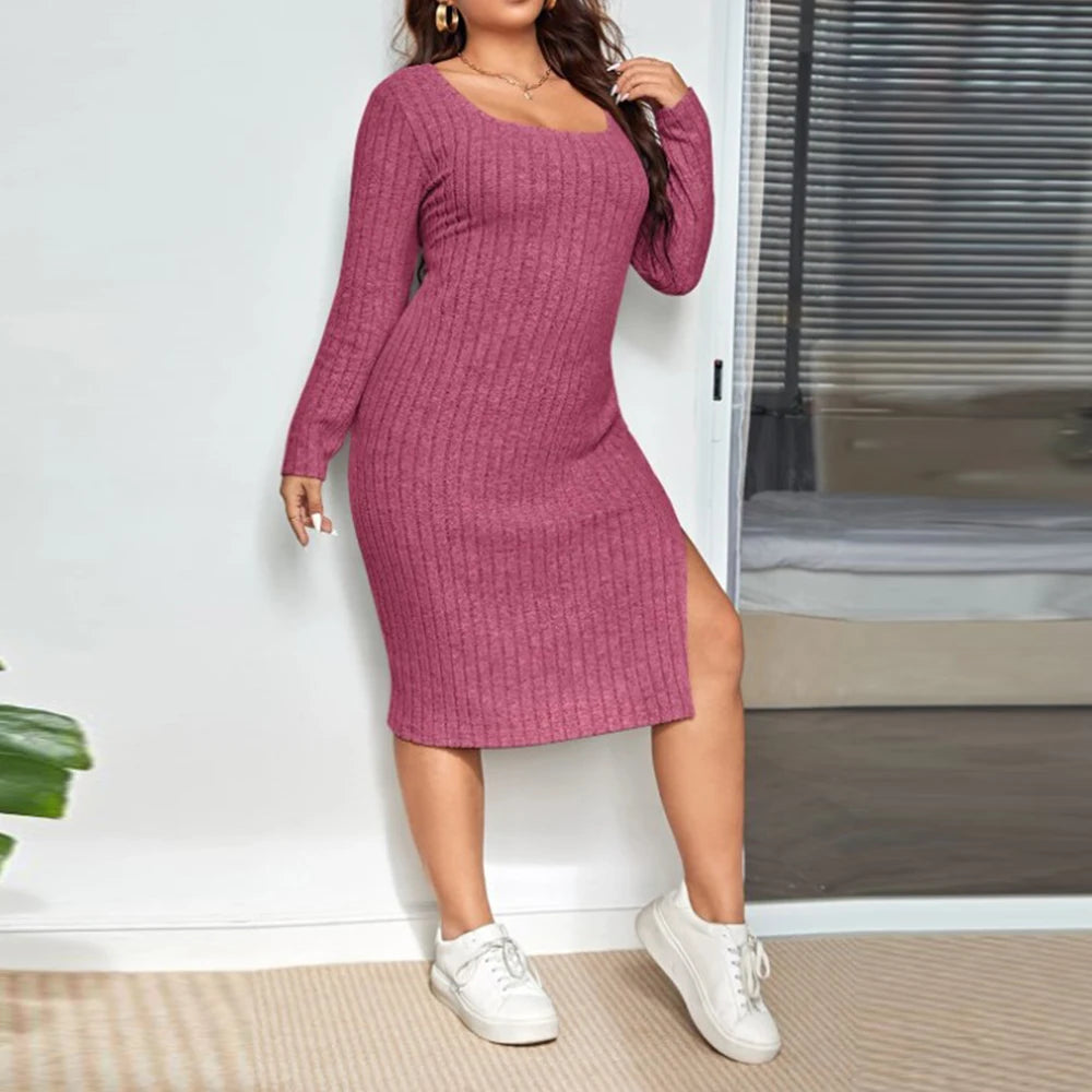 Vestido Plus Size Canelado - Loja Mireva