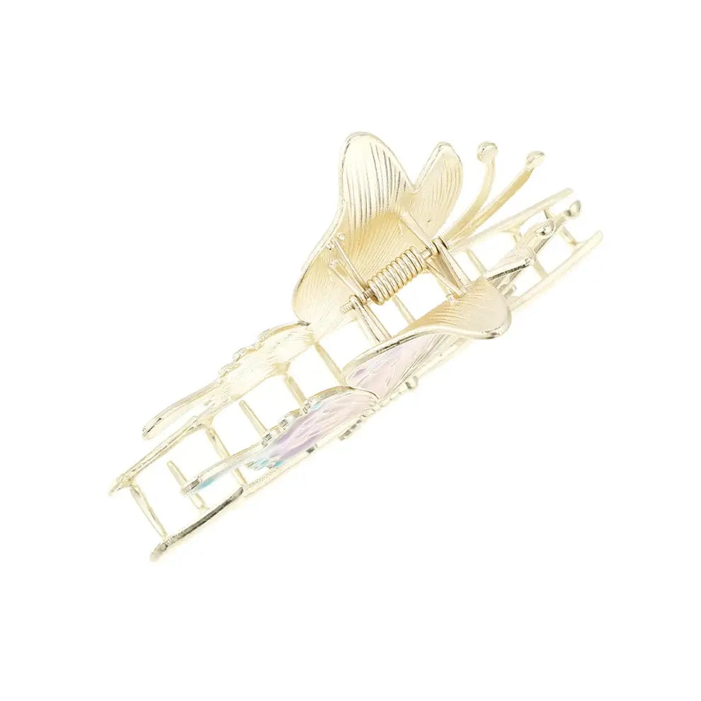 Fashion Butterfly Hair Clip Geometric Hair Claw Grab Metal Hair Accessories For Women Trendy Headwear - Loja Mireva