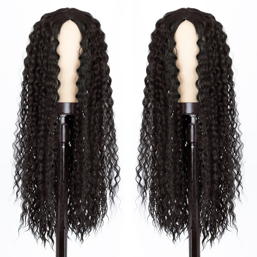 Peruca Cabelo Preto Encaracolado - Loja Mireva