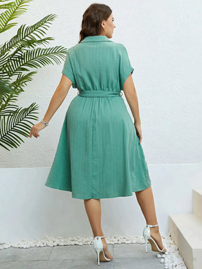 Vestido Plus Size com Botão - Loja Mireva