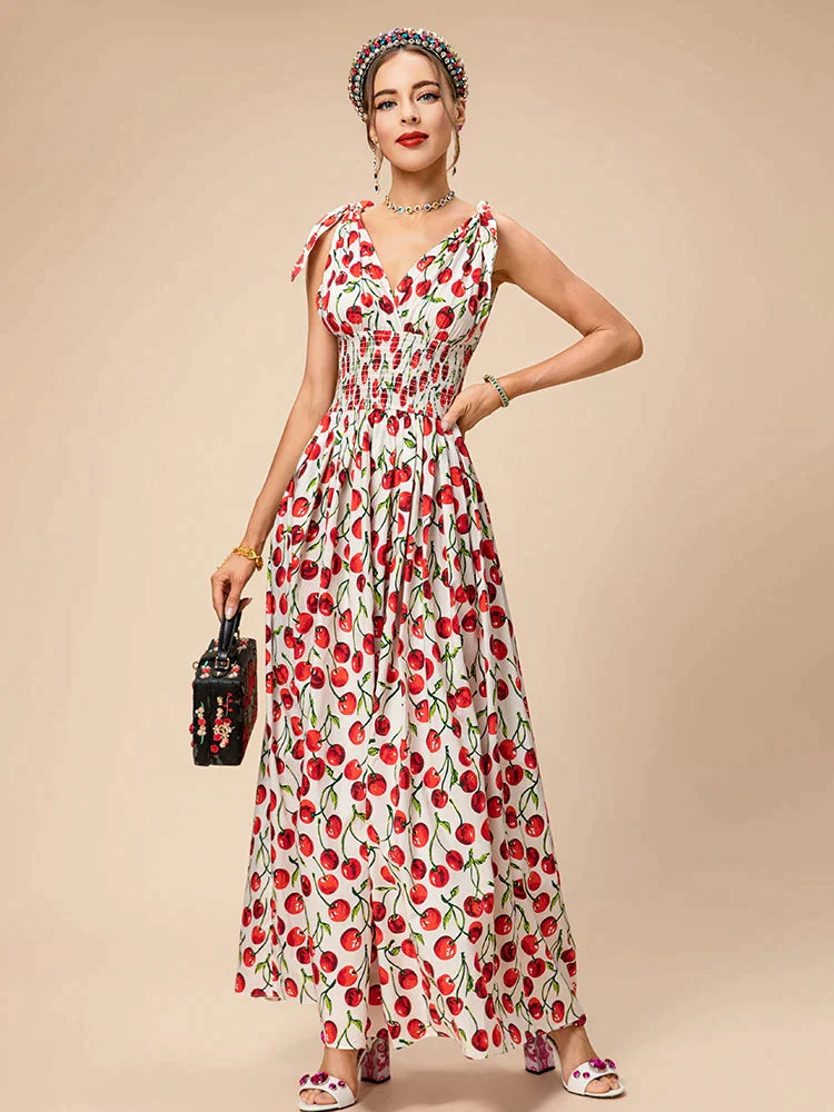 Vestido Longo Doce Cerejeira - Loja Mireva