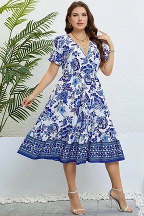 Vestido Plus Size Estampa Portuguesa - Loja Mireva