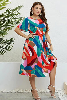 Vestido Plus Size Colorido - Loja Mireva
