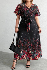 Vestido Plus Size Casual Longo Estampado - Loja Mireva