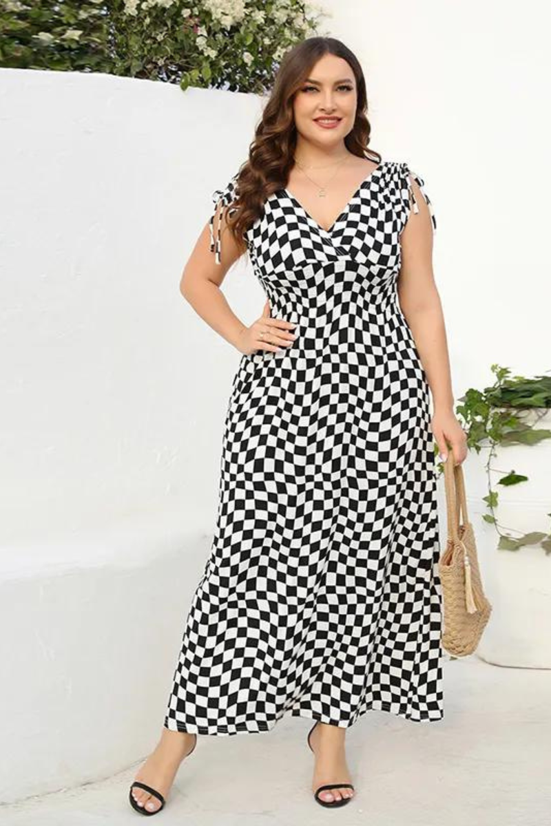 Vestido Plus Size Xadrez - Loja Mireva