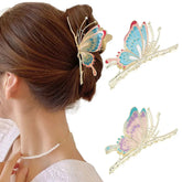 Fashion Butterfly Hair Clip Geometric Hair Claw Grab Metal Hair Accessories For Women Trendy Headwear - Loja Mireva