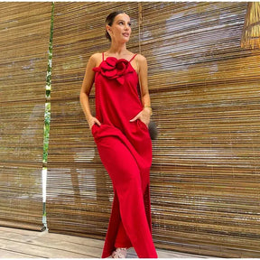 2024 New Elegant Cotton Linen Dresses Women Sleeveless Solid Color Split Fashion Vintage Loose Dress Vestidos Lady Outwear - Loja Mireva