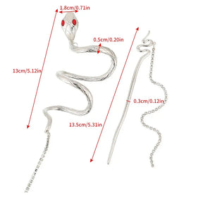 Women Tassel Chain Snake Hair Claw Fashion Crab Clip Elegant Shark Clip Barrette Headdress Hairpin Women Girls Hair Accessories - Loja Mireva