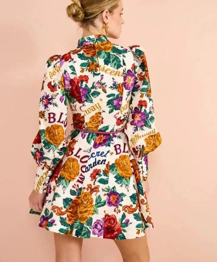 Vestido Mini Alyria - Estampa Floral - Loja Mireva